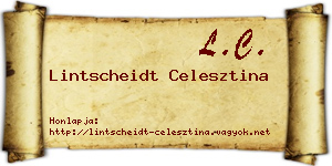 Lintscheidt Celesztina névjegykártya